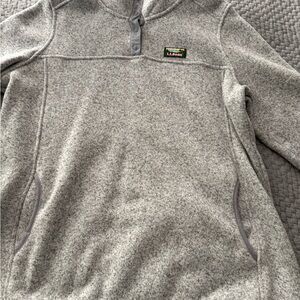 L.L. Bean Gray Sweater Textured Fleece